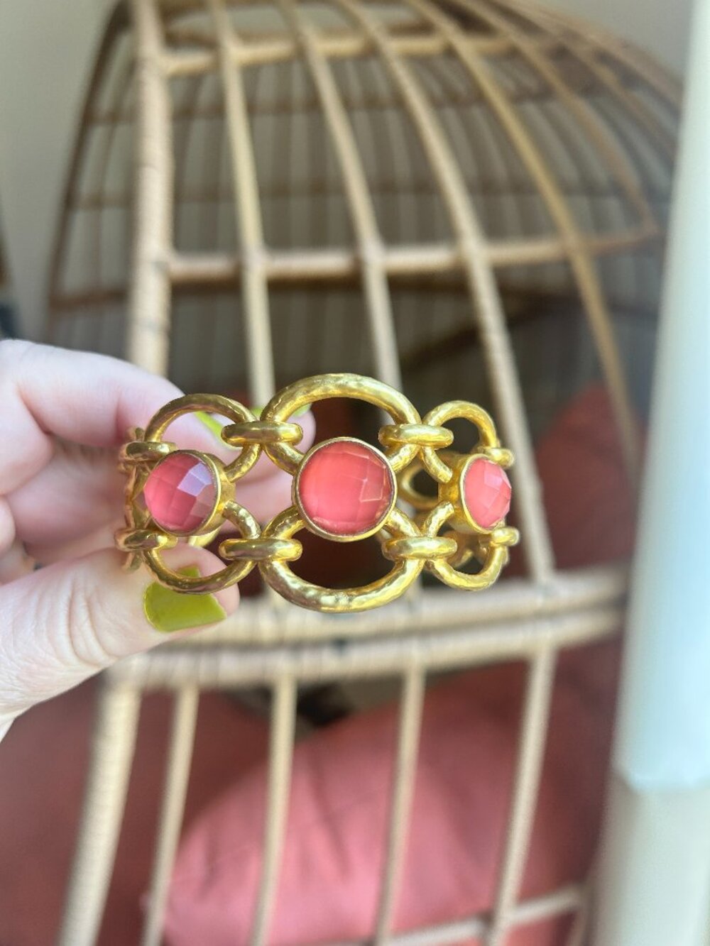 Julie Vos Cannes cuff in retired coral color NWOT